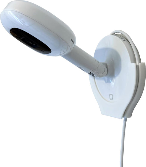 Wall Mount for Nanit Pro Flex Stand, Portable Electronic Device Mount, Easy Insert and Removal, Low Profile, Made in USA, White - NFS-W-W...